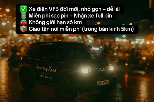 Có thể thuê xe điện chỉ nửa ngày tại Amazing Xanh không?